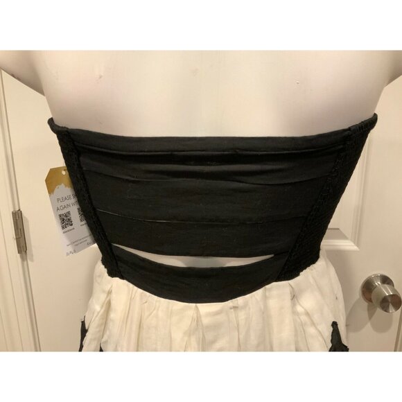 Leifnotes Black & White Zig-Zag Strapless Dress, Size 4 (US) - Picture 6 of 7
